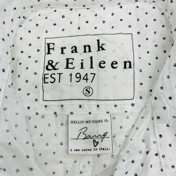 Frank & Eileen Barry White Printed Crinkle Shirt - Picture 10 of 12